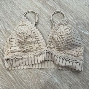 NWOT Anemone Tan Lace Bralette